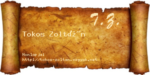 Tokos Zoltán névjegykártya