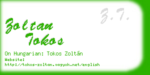 zoltan tokos business card